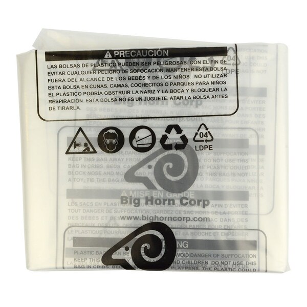 Big Horn 20 Inch Dia. Clear Plastic Dust Collection Bag 32 Inch x 42 Inch - Replaces Delta 50-891, PK 5 11781 - main